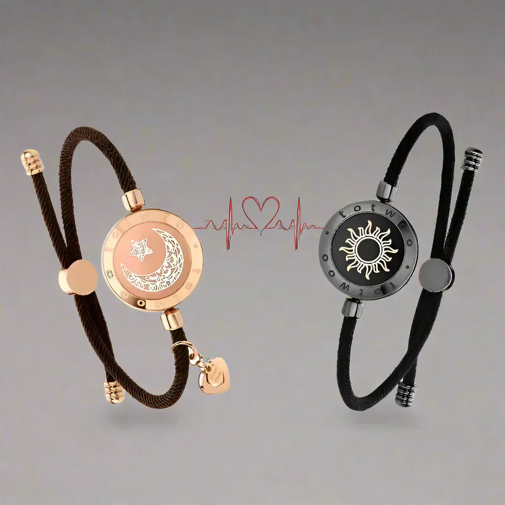 NovaBond SunMoon Uzun Mesafe Dokunuşlu Çift Bileklikleri | Lersk