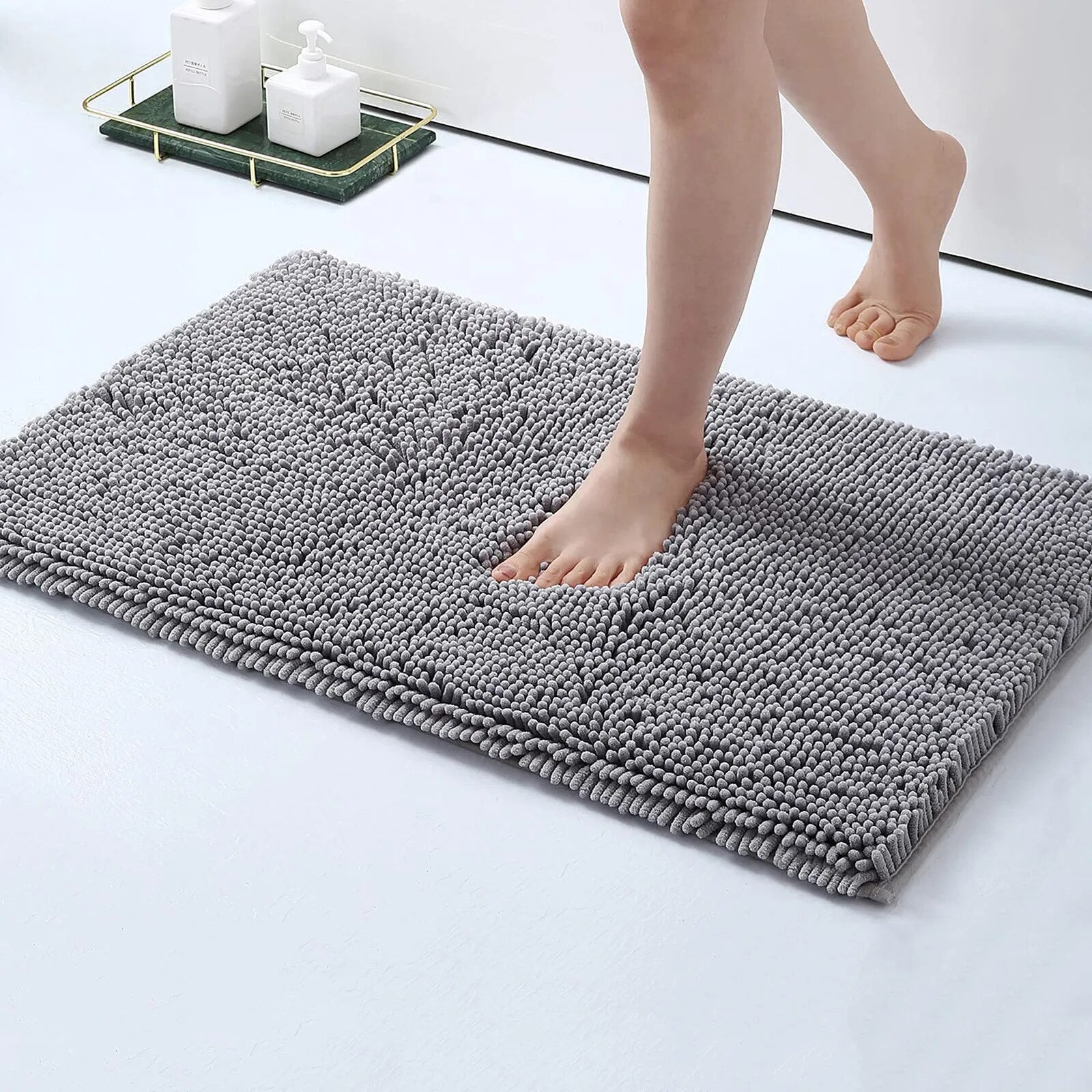 AquaNest Thick Absorbent Non Slip Bath Mat With Secure Backing | Lersk