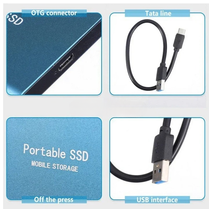 Tragbare SSD 128GB Externe Festplatte Speicher, Kompakt und Schnell, Beste Qualität Plus | Lersk