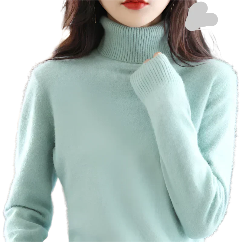 Pull col roulé en cachemire 100 % AuroraWeave pour femme, tricot d'automne | Lersk