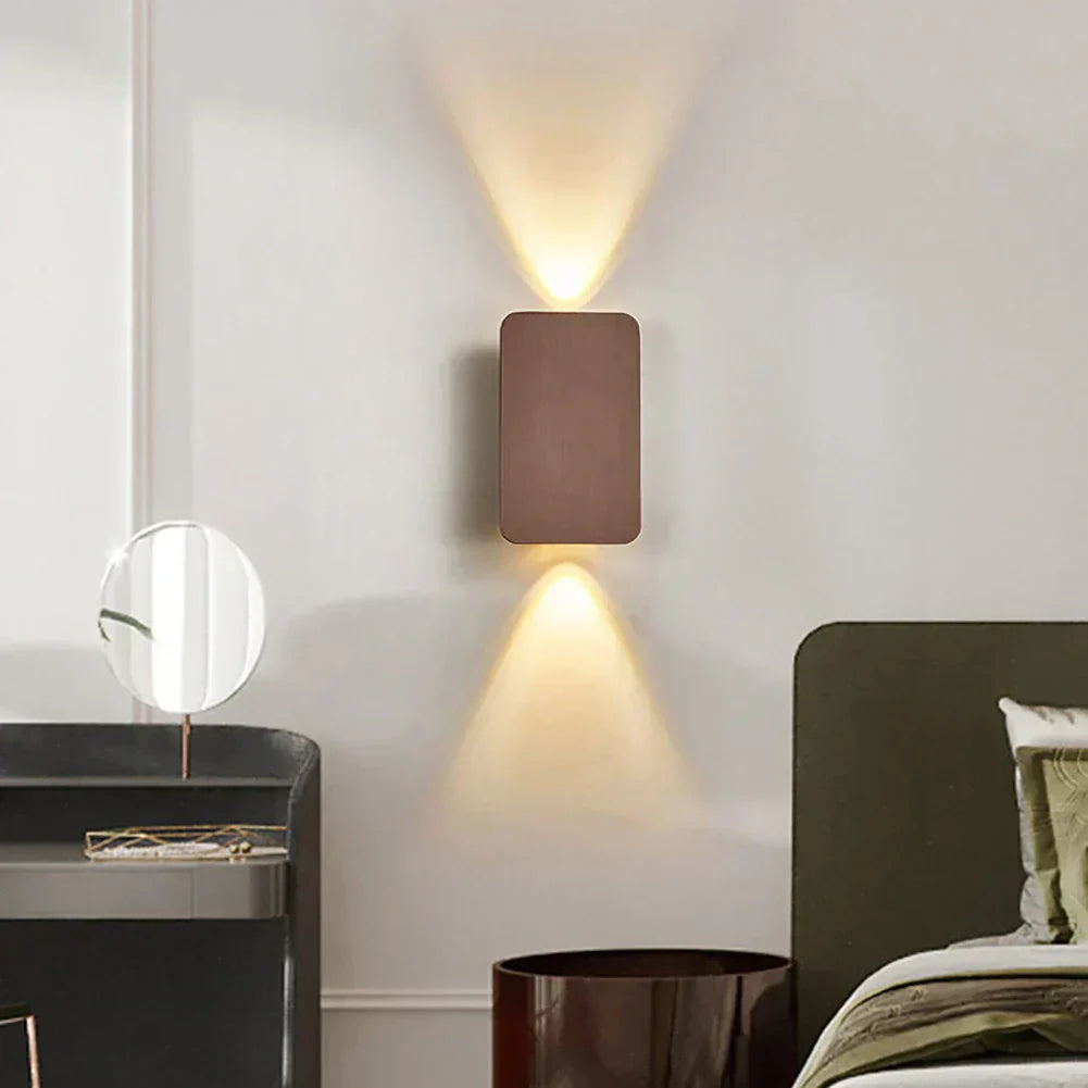 NovaLine Dual Head LED Sconce Up Down Wall Light in Black | Lersk