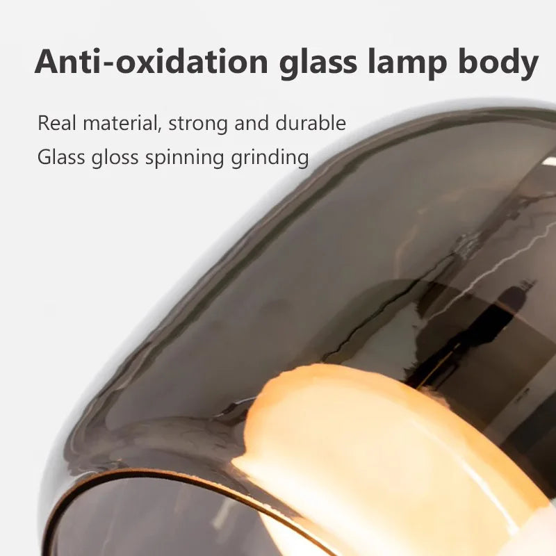 Nordisk glas LED pendel med luksuriøst varmt skær til spisestuer | Lersk