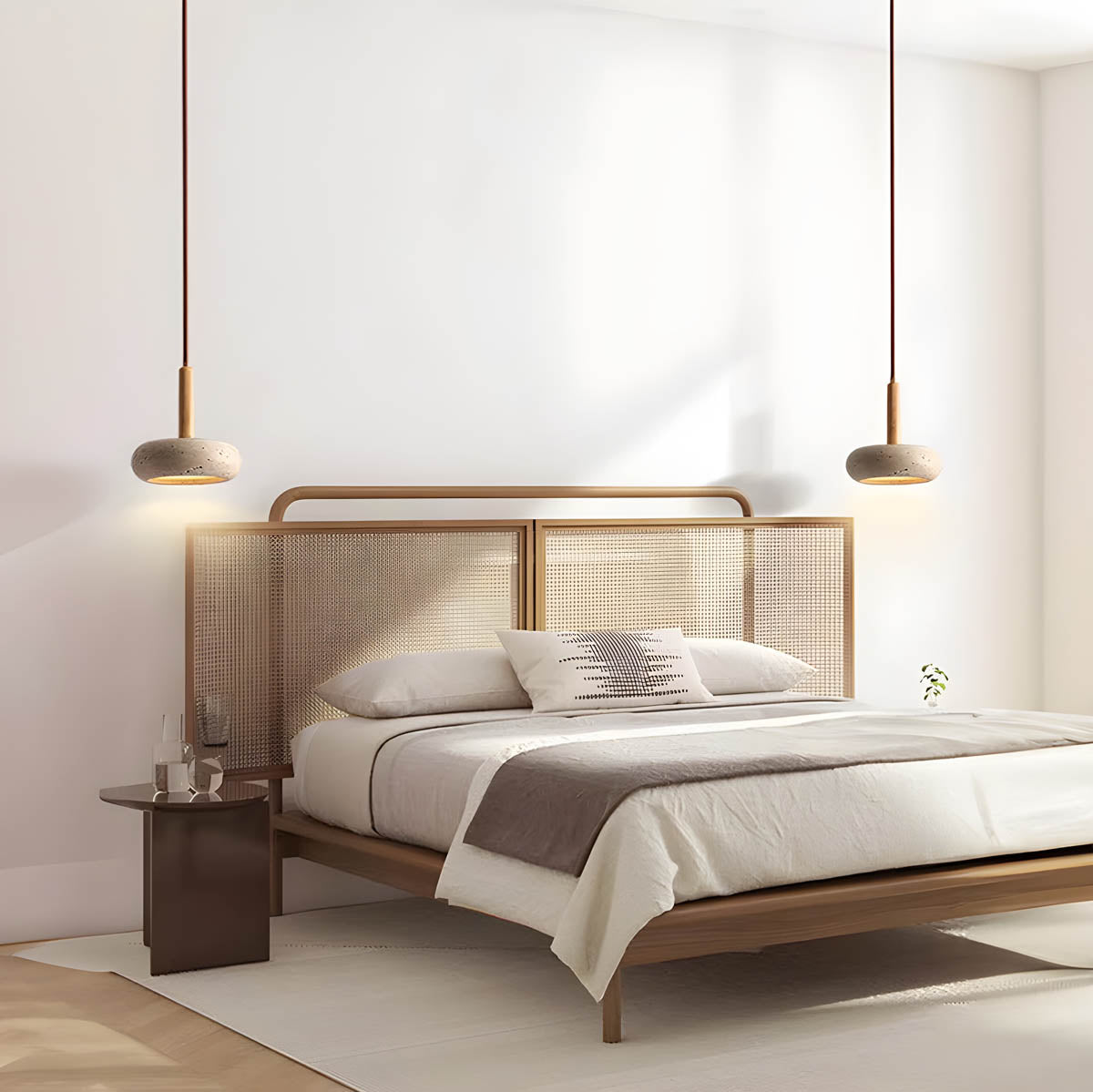 LustreStone Travertine Pendant Lamp for Any Room Warm Glow | Lersk