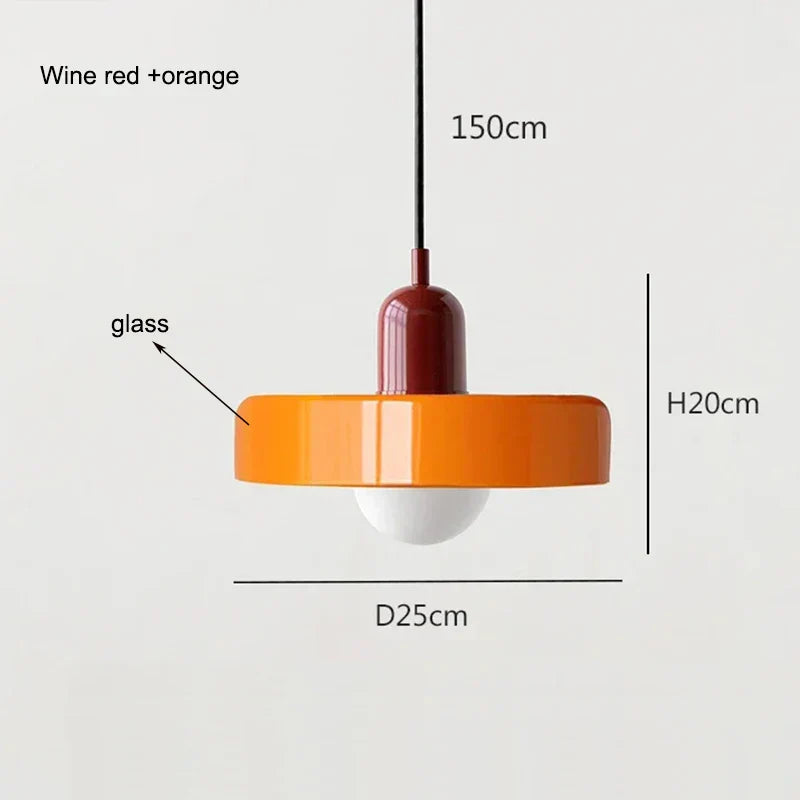 Nordic Retro Glass Chandelier Adjustable Height Dining Room | Lersk