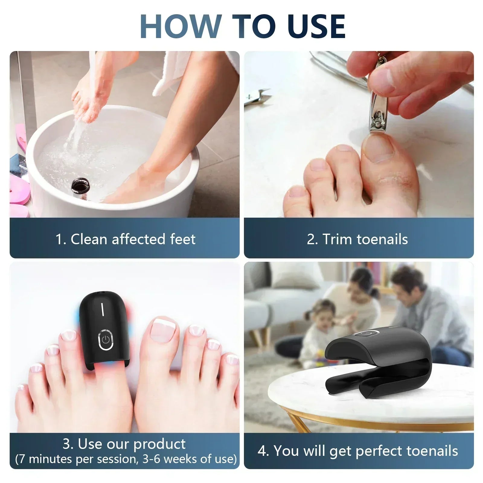 LumaToe Portable Laser Therapy for Toenails with USB Charge | Lersk
