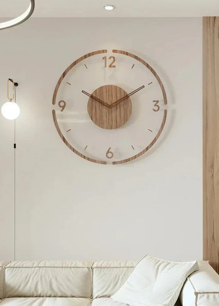 Nástěnné hodiny Aeron Minimalistické Masivní Dřevo Tiché Quartz | Lersk