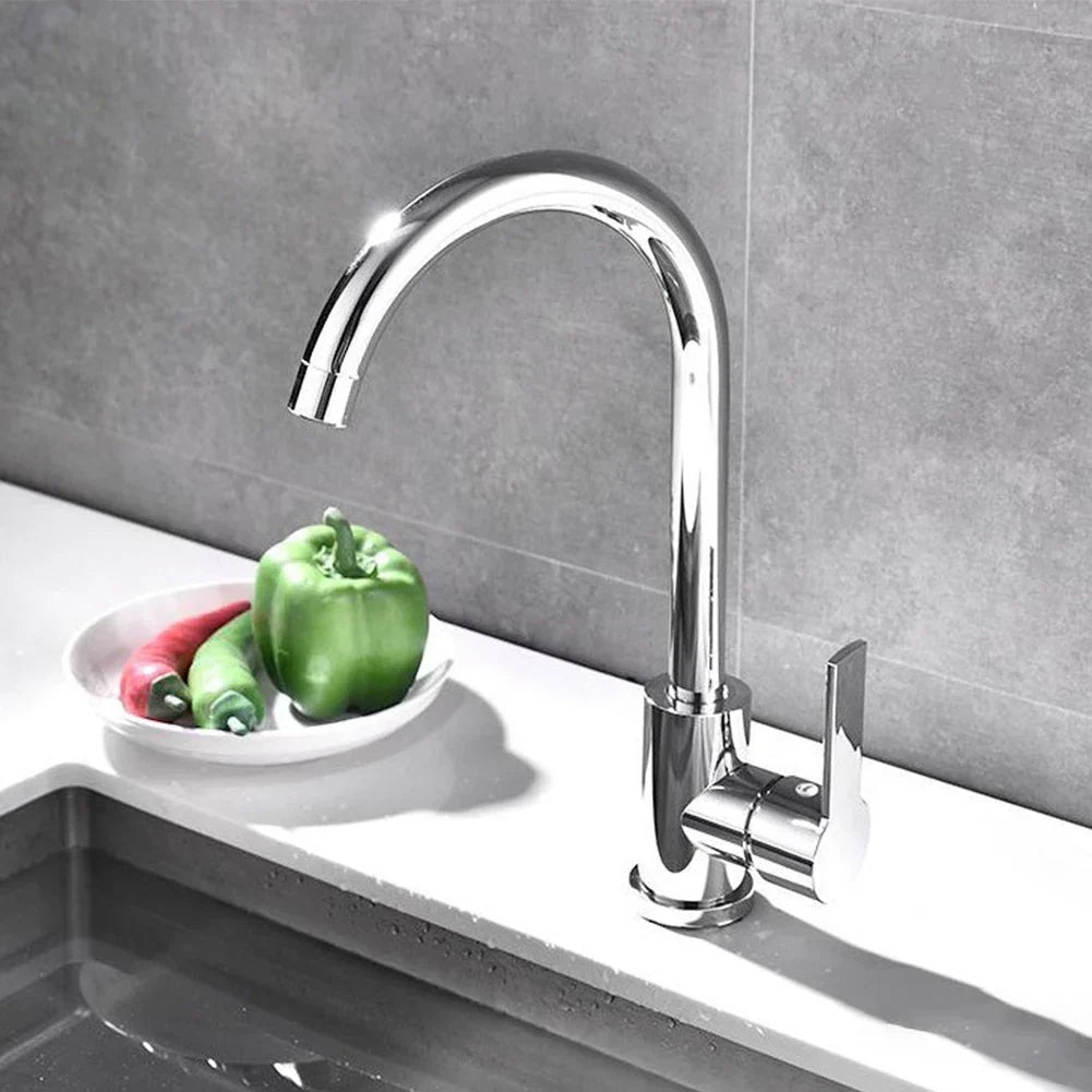 LumaFlow Chrome Single-Handle Kitchen Mixer Tap Fixture | Lersk