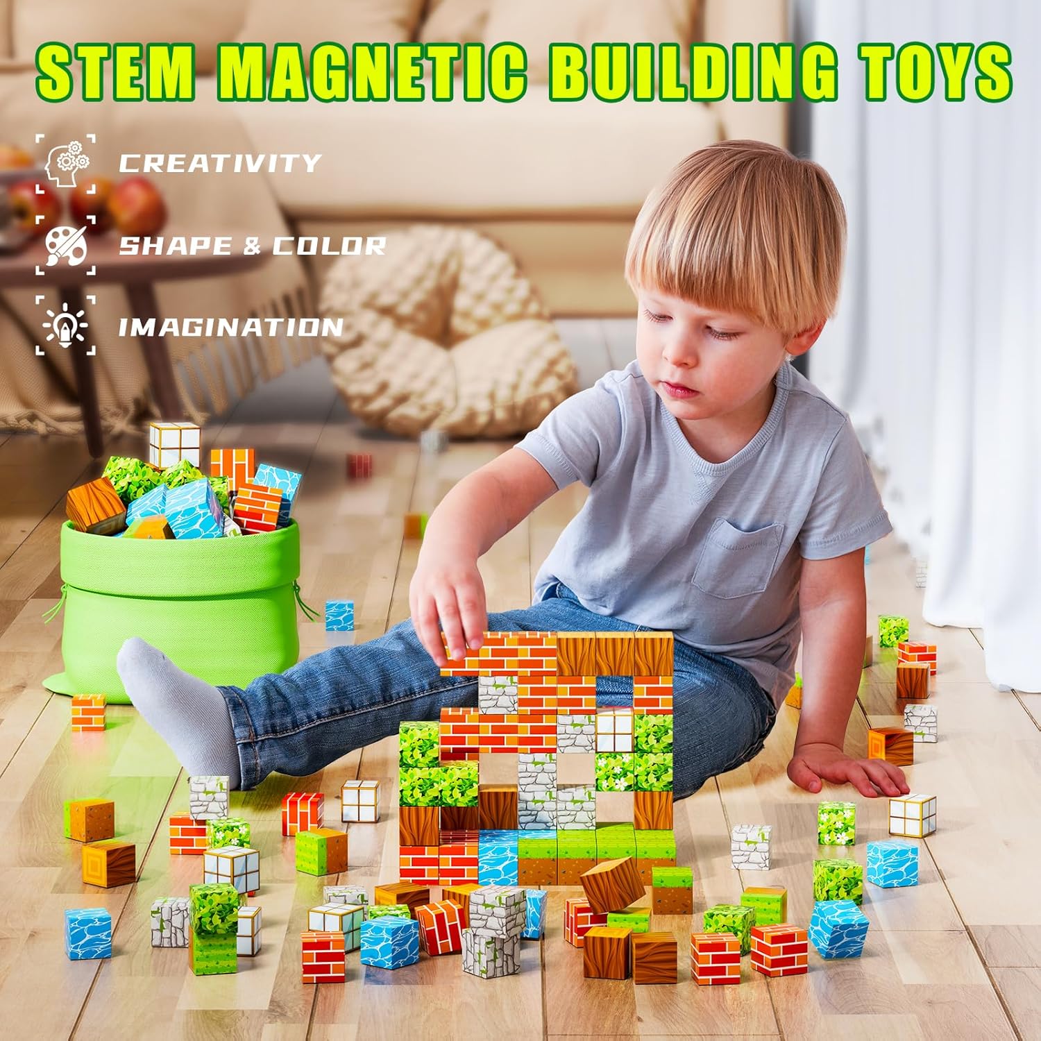 STEM Magnetic Building Blocks for Kids Creative Learning | Lersk