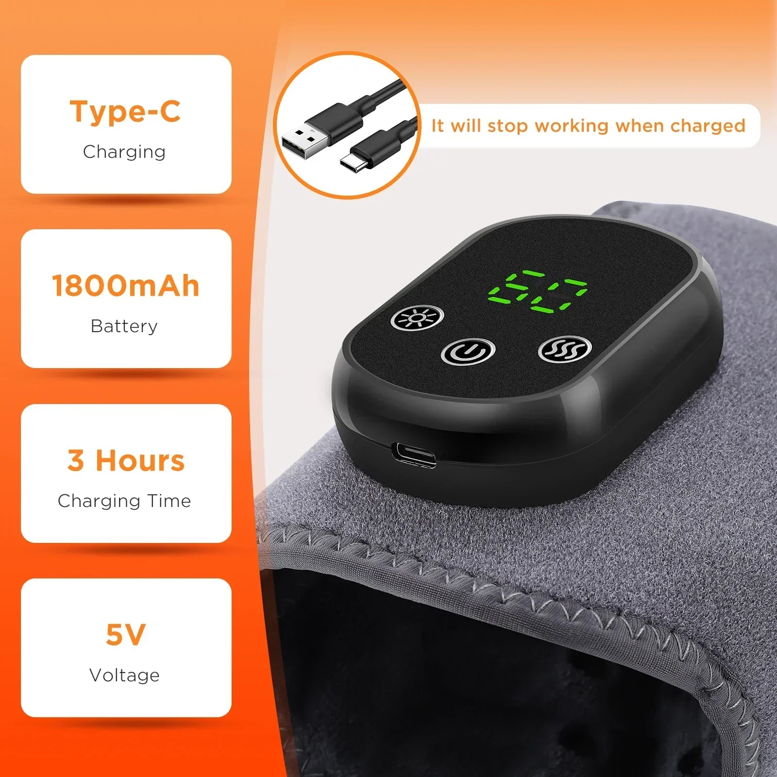 Infrared Hot Compress Ankle Massager With Five Heating Speeds And Three Vibration Modes For Custom Relaxation | Lersk