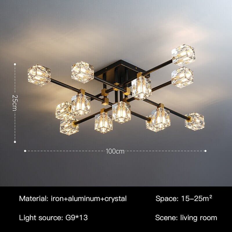Cube Chandelier in Black | Lersk