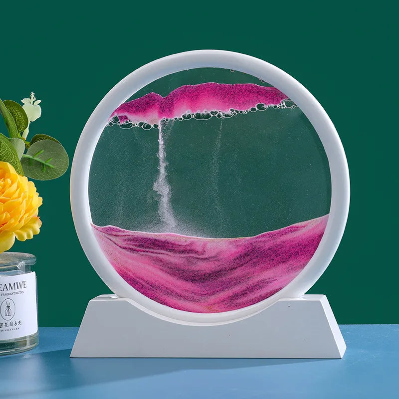 AureaFlow Glas-Stundenglas mit kinetischer 3D-Sandbewegung | Lersk