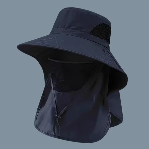 Chapéu de Sol Exterior com Proteção UV, Aba Larga e Aba para o Pescoço para Caminhadas, Pesca e Campismo | Lersk