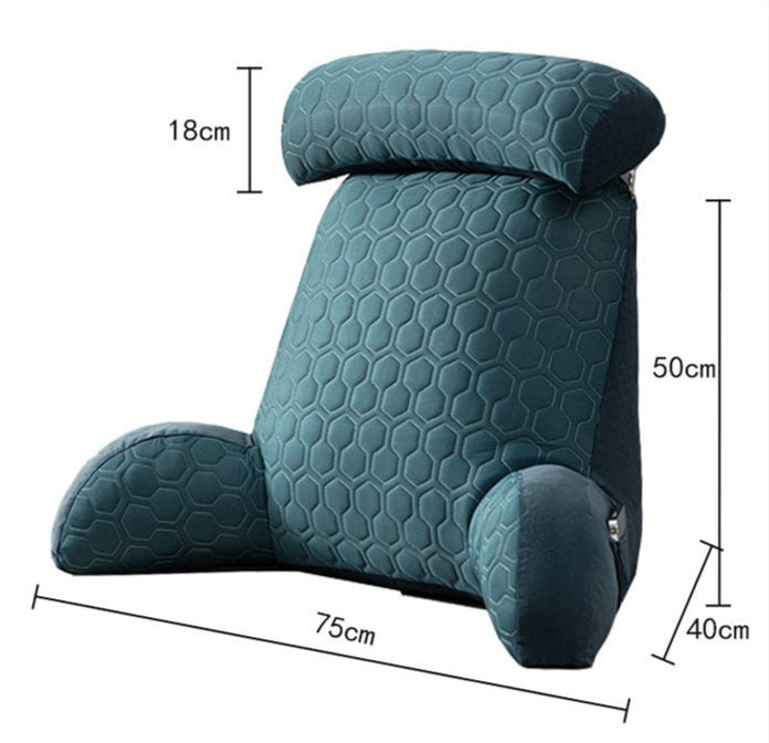 Backrest Pillow With Arms And Headrest For Readers Ergonomic Comfort | Lersk