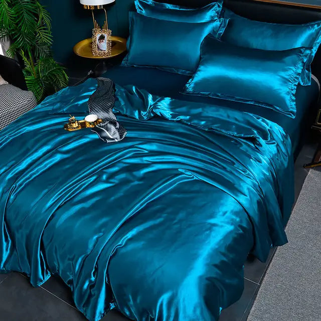 Velouria Satin Duvet Cover For Luxurious Sleep Comfort | Lersk