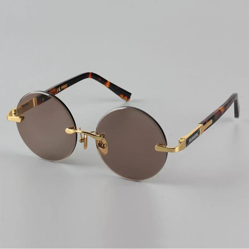 LumiCrystal Rimless Sunglasses With UV400, Scratch-Resistant