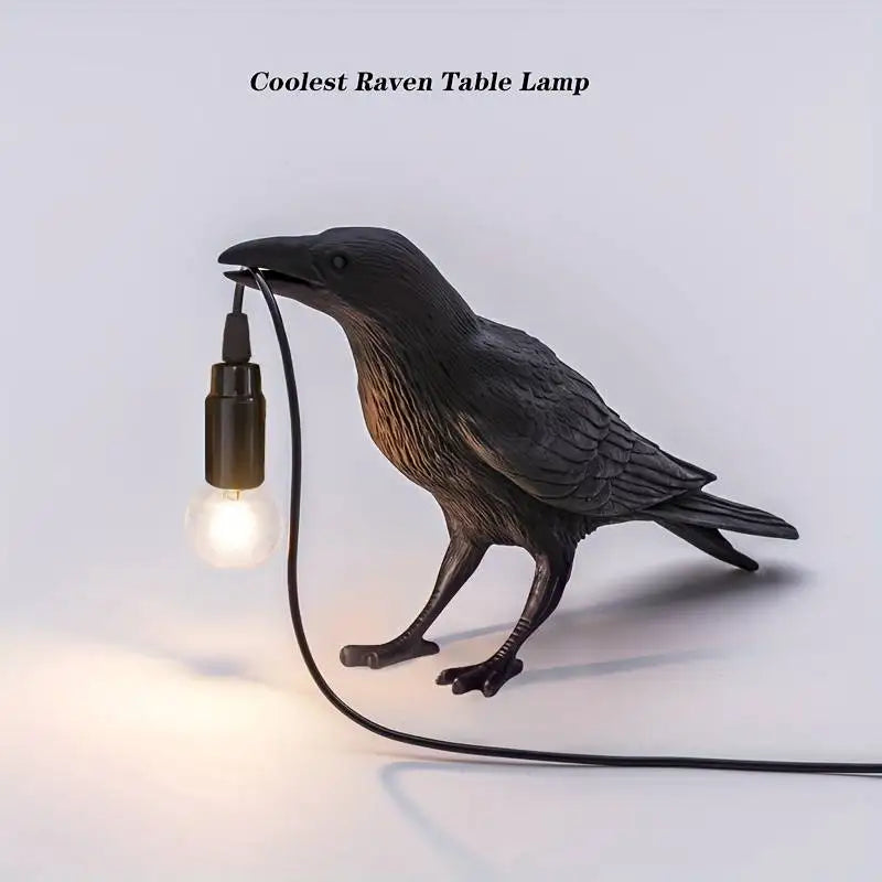 Ravencrest Gothic Table Lamp With Vintage E14 Globe For Nightstands | Lersk
