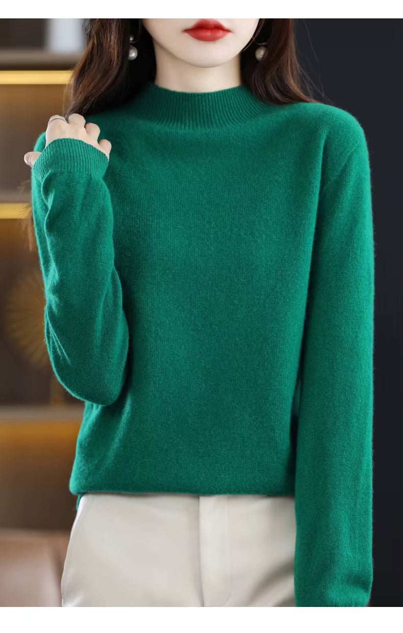 Maglione Donna Sarah in Lana Merino Vestibilità Slim Calore per Autunno e Inverno | Lersk