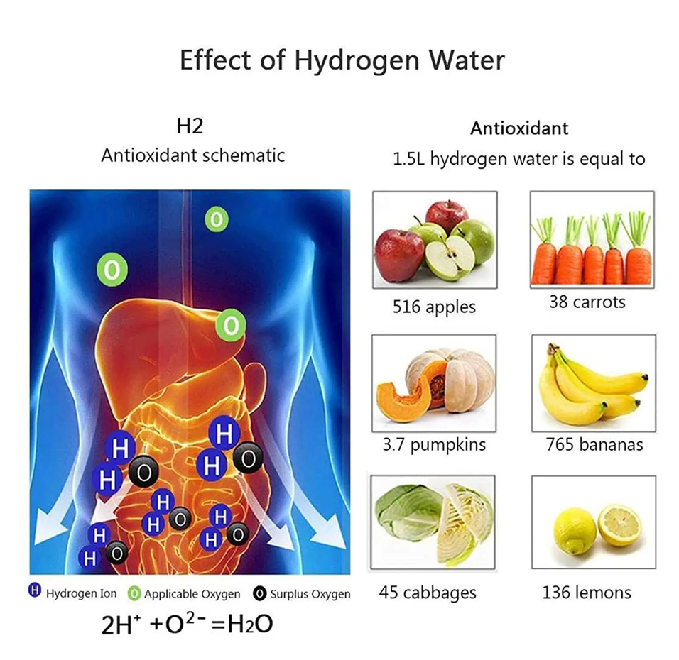 HydroPulse Bottiglia d'Acqua con Idrogeno Portatile per Idratazione | Lersk