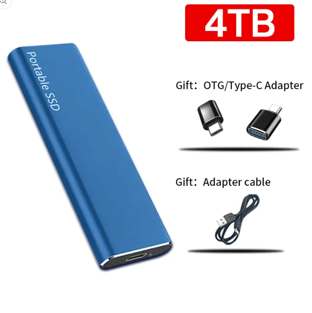 Hard Disk Esterno Portatile USB-C 4TB per PC e Mac | Lersk