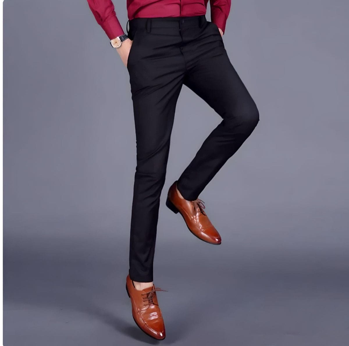 Caldor Slim Stretch Men's Trousers In Classic Style With Flexible Waistband | Lersk