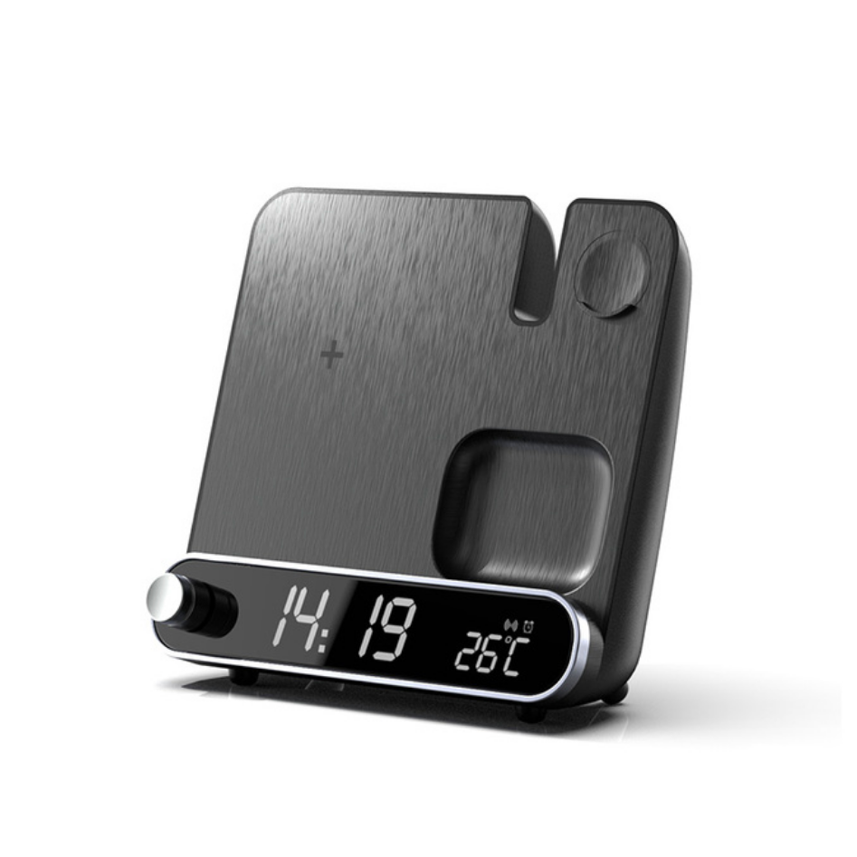 NovaLink 3v1 bezdrátová nabíječka a budík pro iPhone, Apple Watch, AirPods | Lersk