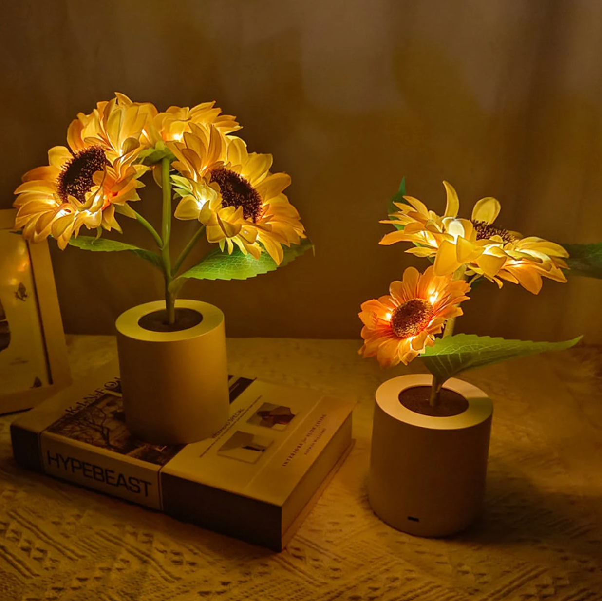 Cosy Sunflower Lamp For Any Room With Cordless Light | Lersk