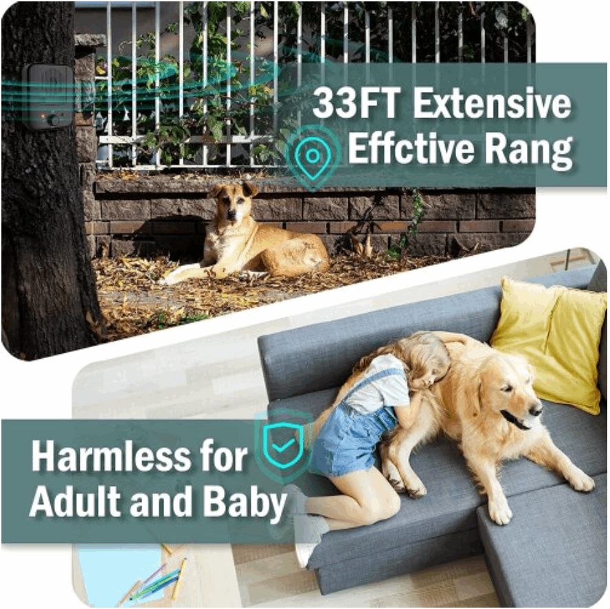QuietPaw Pro Ultrasonic Bark Trainer For Dogs With Adjustable Frequency | Lersk