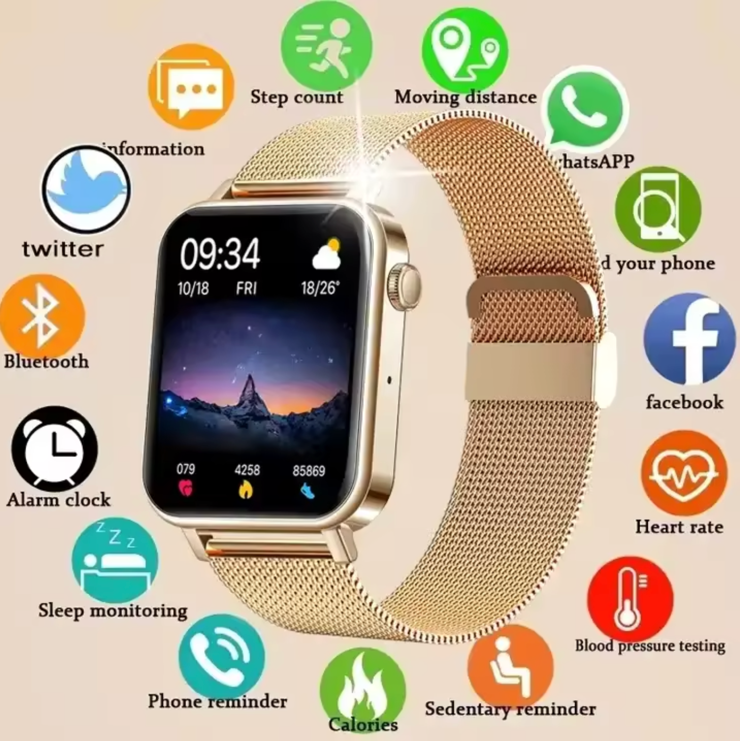 NovaVel Luma Women's Smartwatch With Sleek Design And Essential Features | Lersk