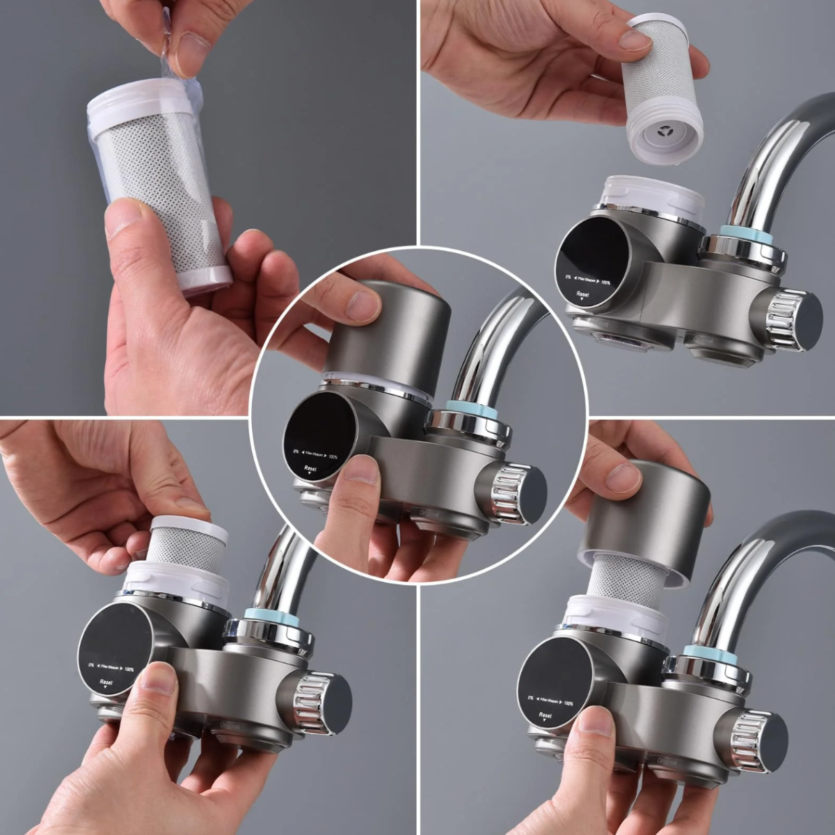 Filtro per acqua del rubinetto ClearView a LED con display per acqua più pulita | Lersk