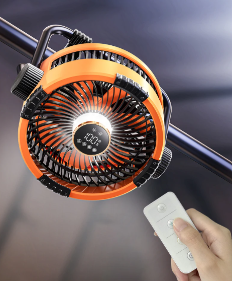AeroPulse 6-i-1 campingventilator med LED-lys og fjernbetjening | Lersk