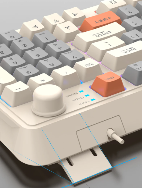 Tastiera RGB NexisKey a 94 tasti con manopola del volume per PC/portatile | Lersk