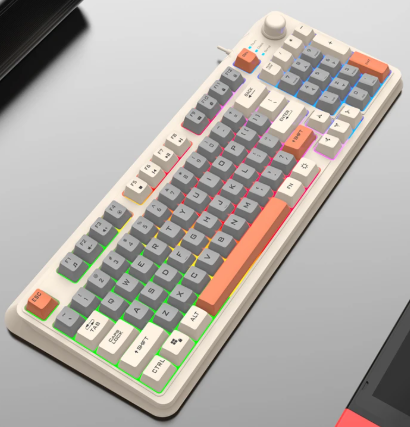 Tastiera RGB NexisKey a 94 tasti con manopola del volume per PC/portatile | Lersk