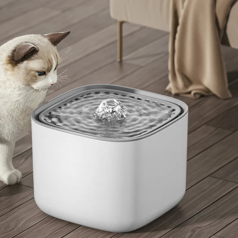 Fuente de agua para mascotas ultra silenciosa de 3L para hidratación en casa con funcionamiento silencioso todos los días | Lersk