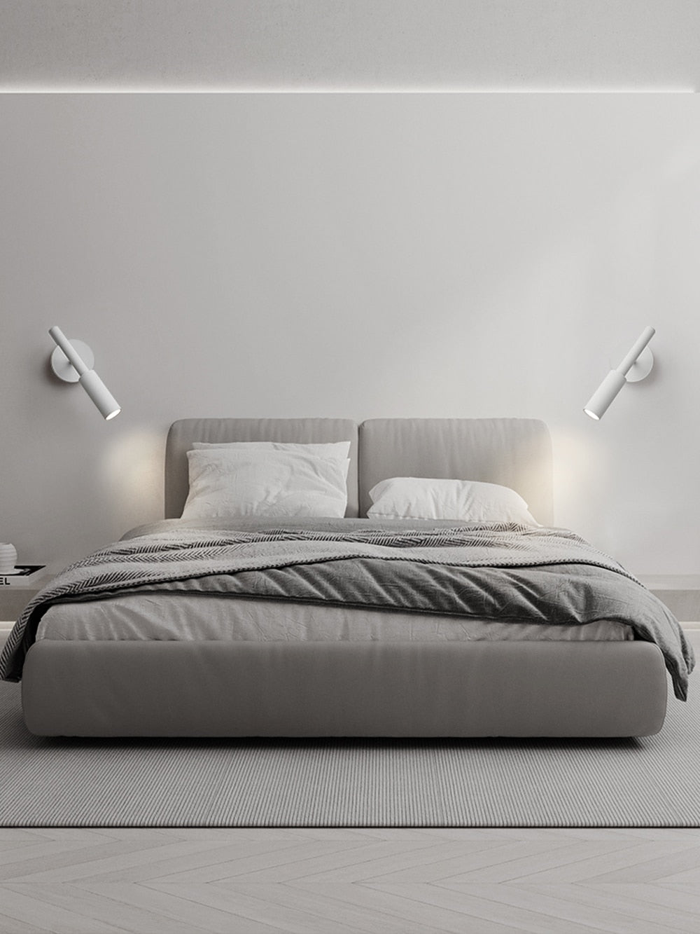 AuroraSwing Black And White Swing Arm Wall Reading Light | Lersk