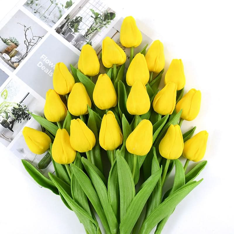 Umělá kytice tulipánů s realistickými květy pro domácí a eventovou dekoraci | Lersk