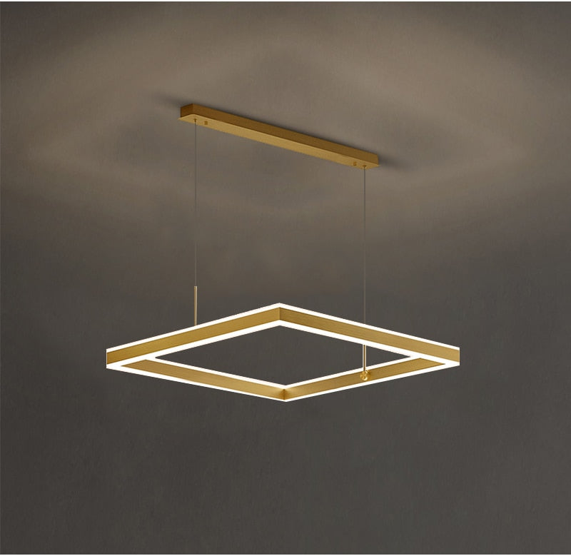 AstraLuxe Modern Square LED Chandelier for Living Room | Lersk