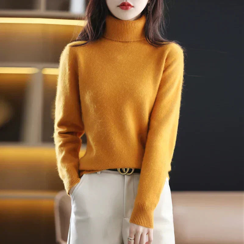 Maglione Nyorelle in 100% cashmere con collo alto per autunno e inverno | Lersk