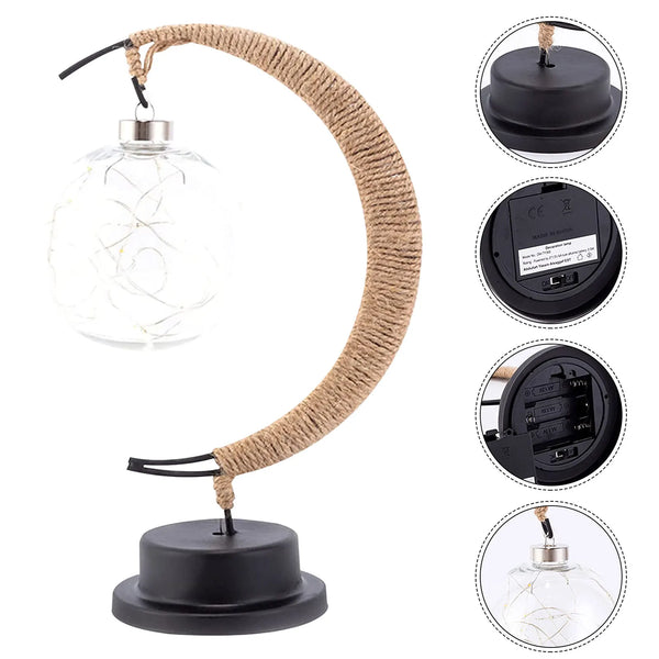 AsteriGlow Skleněná Měsíční Lampa Teplé Ambientní Měsíční Světlo | Lersk