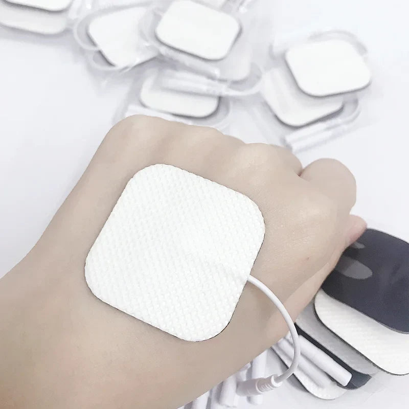 Selbstklebende, wiederverwendbare Gel-Elektrodenpads für TENS- und EMS-Geräte – 2,0 mm Stecker kompatibel | Lersk
