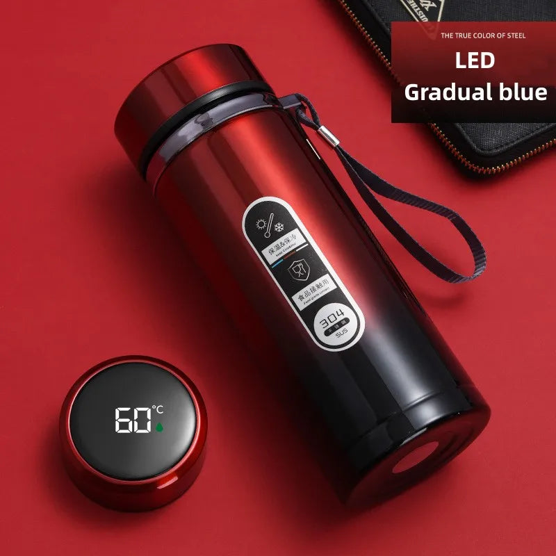 Stainless Steel Thermos 800ml-1L Portable Vacuum Flask With LED Temperature Display | Lersk