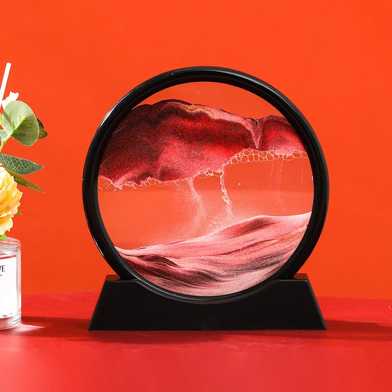 AureaFlow Glas-Stundenglas mit kinetischer 3D-Sandbewegung | Lersk