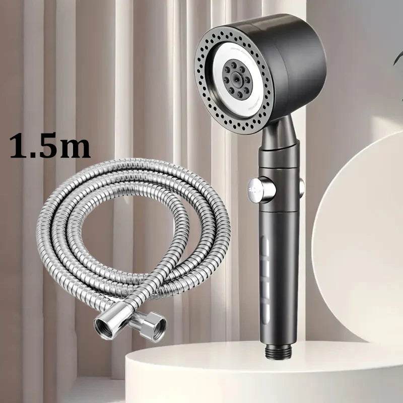 6-Mode Handheld Shower Head with Built-In Filter and One-Button Water Stop | Lersk