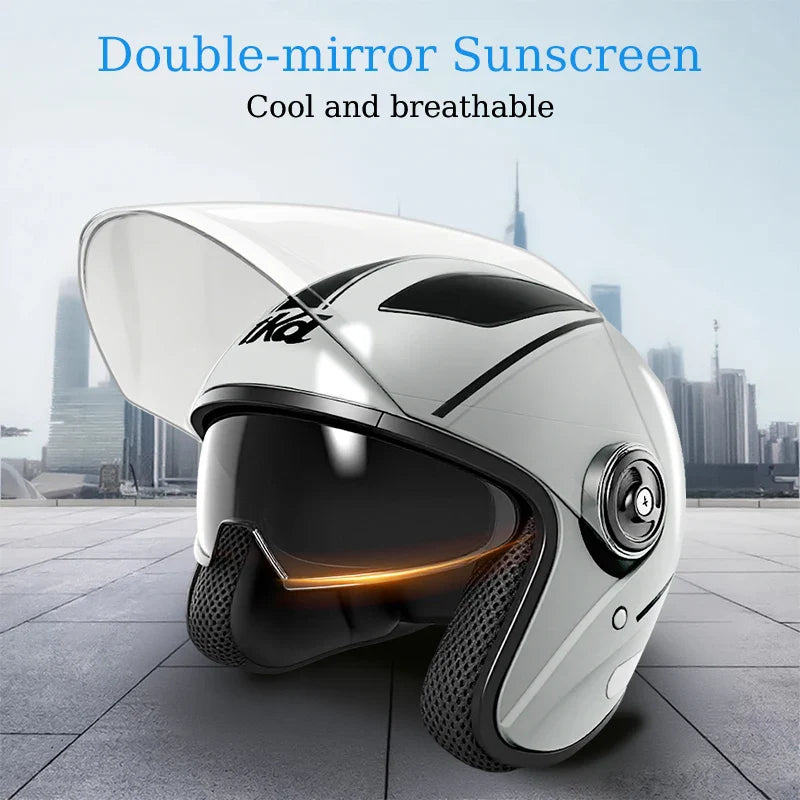 Çift Vizörlü Flip-Up Modüler Motosiklet Kaskı – DOT ve ECE Sertifikalı | Lersk