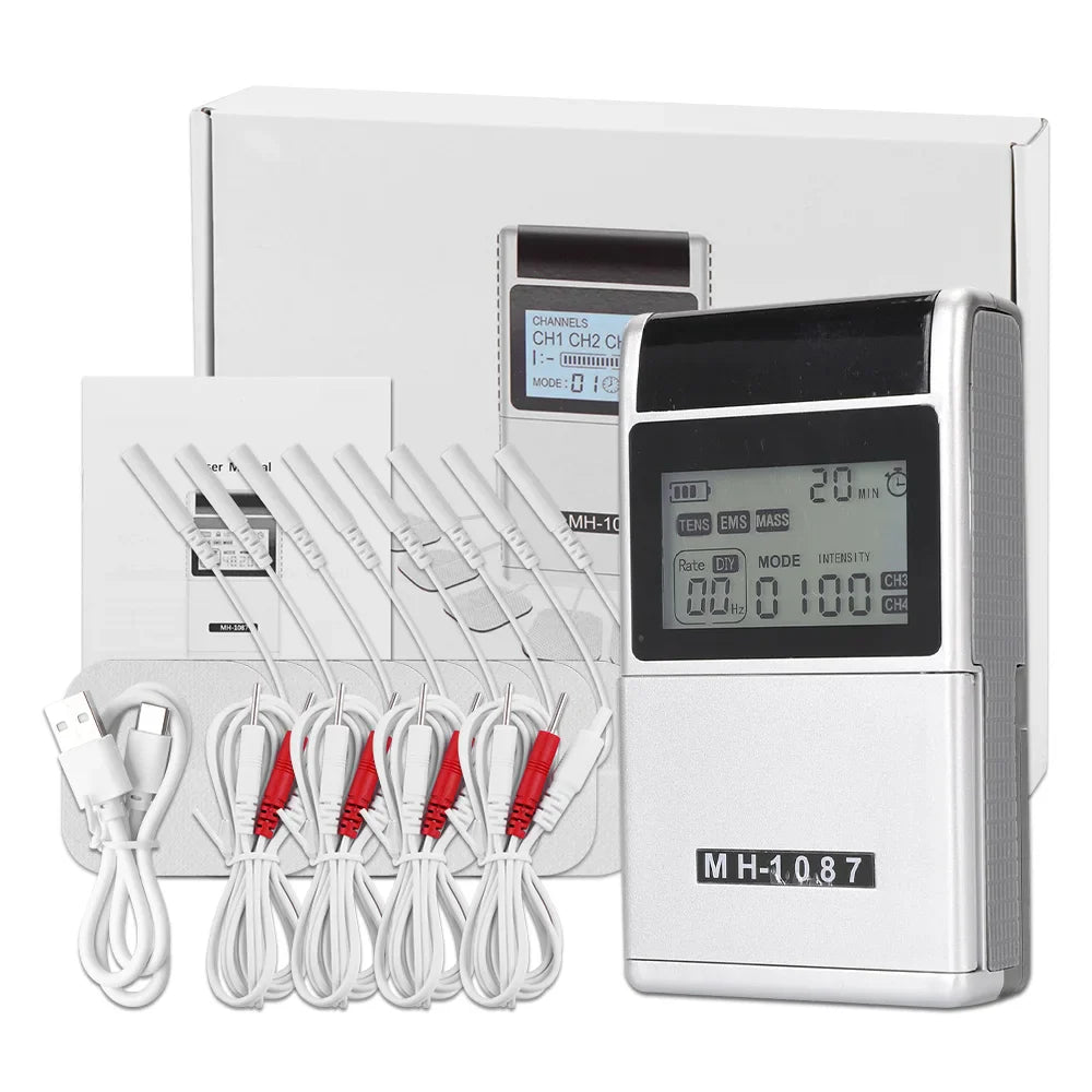 Channel TENS & EMS Muscle Stimulator with Electrode Pads for Body & Nerve Comfort | Lersk