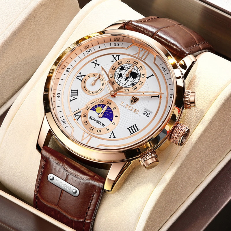 Montre chronographe classique pour homme Élégante et fonctionnelle Montre de luxe pour toutes occasions | Lersk