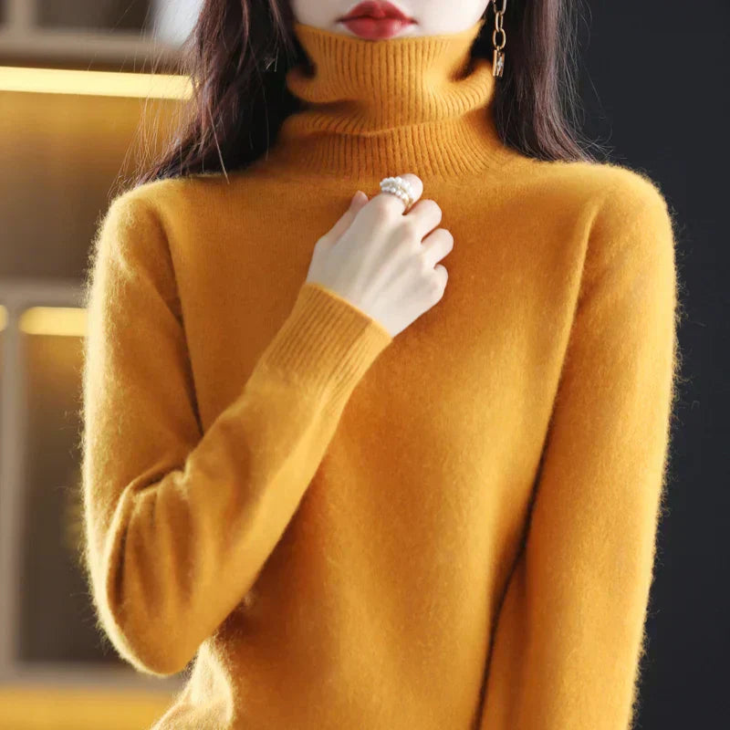 Maglione Nyorelle in 100% cashmere con collo alto per autunno e inverno | Lersk