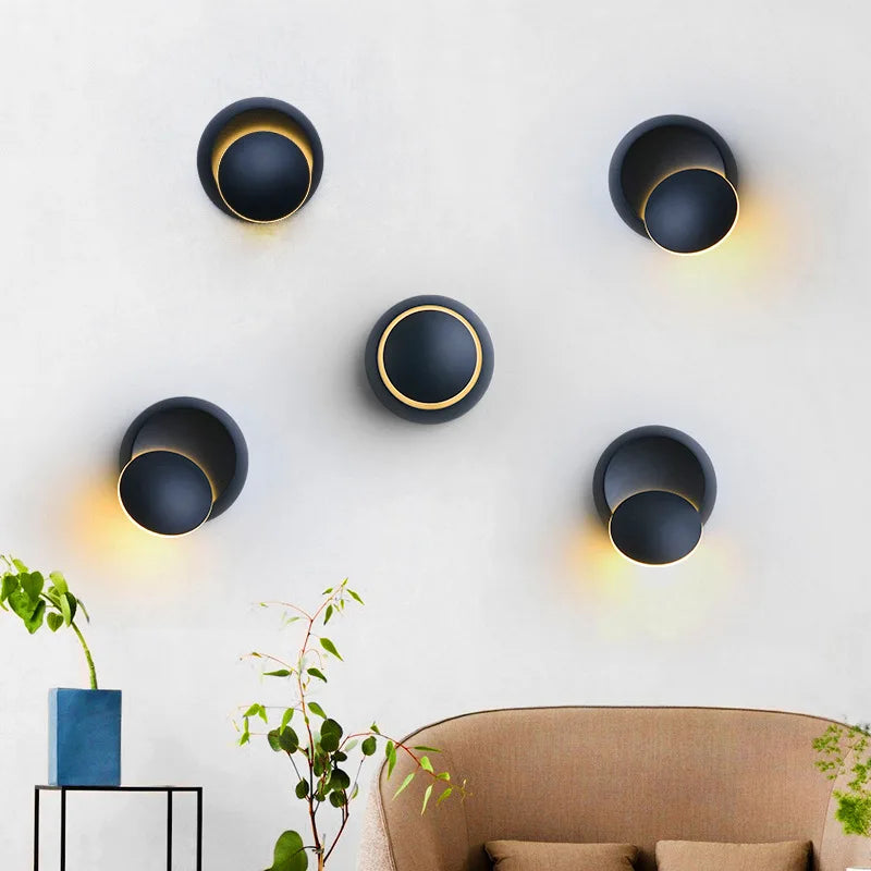 Applique murale moderne LED orientable à 350 degrés pour salon et chambre | Lersk