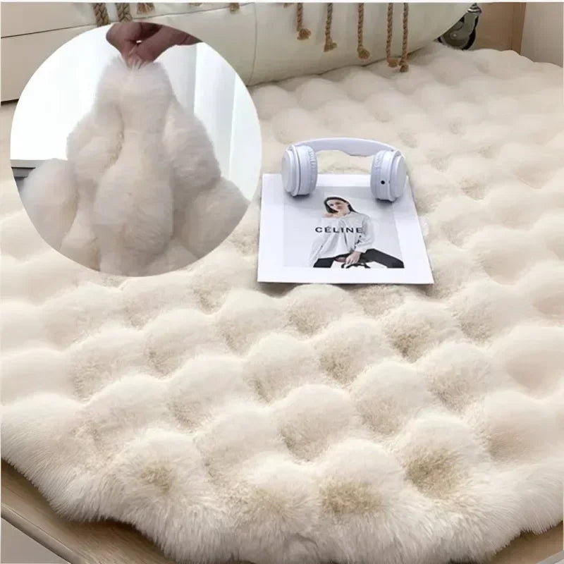 Plush Round Rug in Nordic Style | Lersk