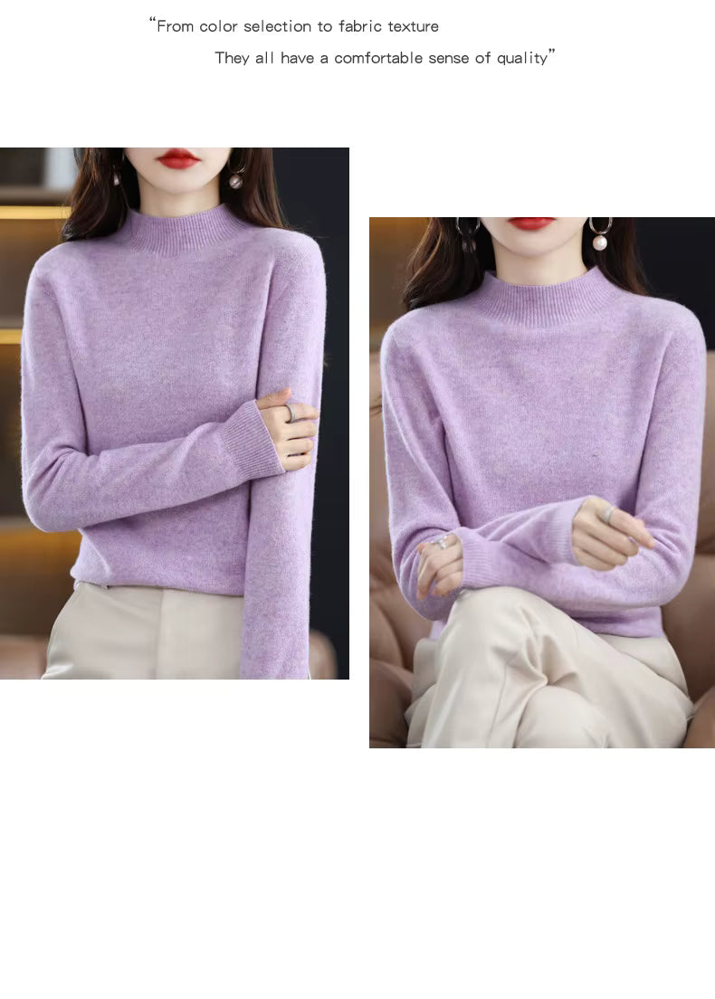 Maglione Donna Sarah in Lana Merino Vestibilità Slim Calore per Autunno e Inverno | Lersk