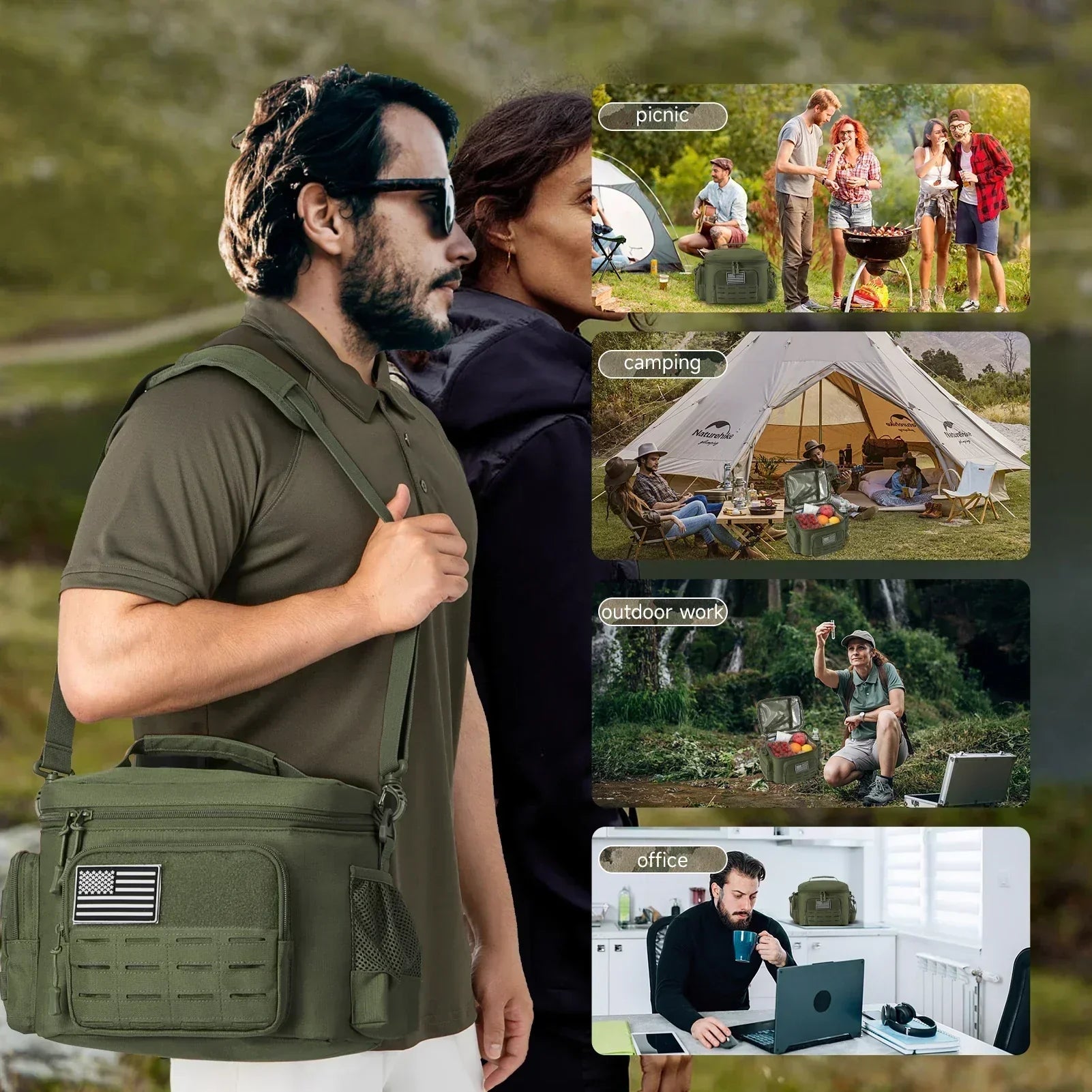 Trailforge Erkekler için Taktik Öğle Yemeği Kutusu Sızdırmaz Soğutucu | Lersk